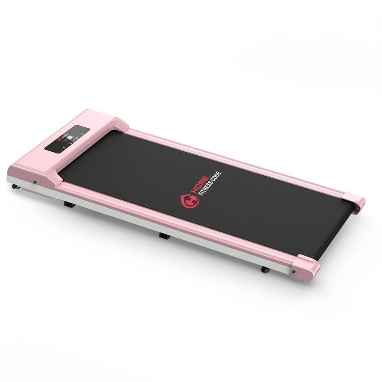 Under Desk Walking Treadmill | 1-10km/h Speeds | Remote & LED Display | Pink (No Battery).